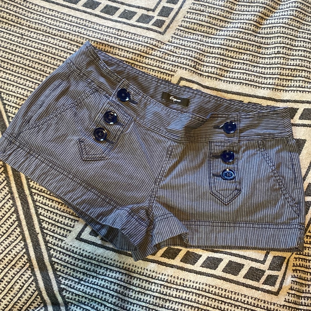Express button front sailor style shorts